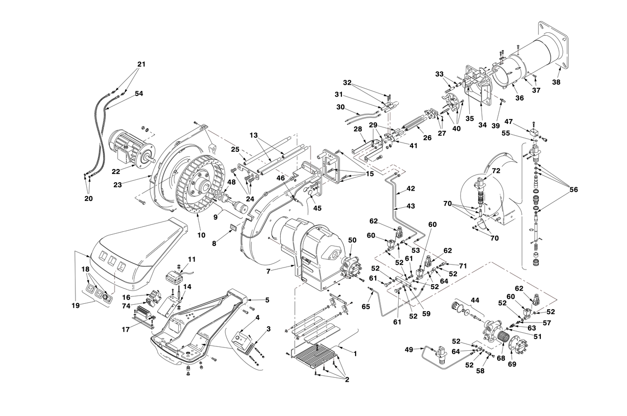 Riello RL 190 - type 673T1 - COD. 3861102 - Serienr ≤ 02179XXXXXX
